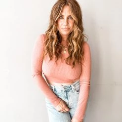 Peach Love California Cross Your Heart Top Clothing