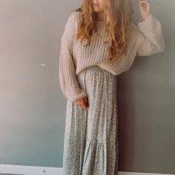 Les Amis Clothing Among The Wildflowers Midi Skirt