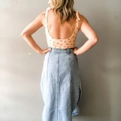 Listicle Denim On Denim Midi Skirt 11 Listicle Denim On Denim Midi Skirt