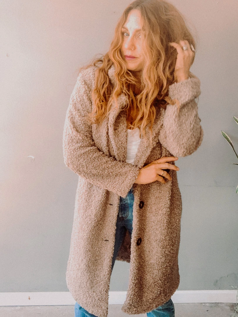 Lush Clothing Mocha Button Down Coat 1 Lush Clothing Mocha Button Down Coat