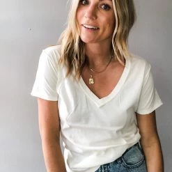 Z Supply Clothing Organic Cotton V Neck Tee