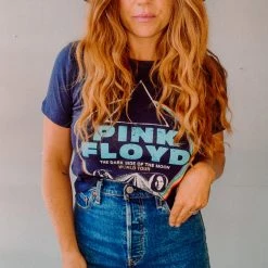 Chaser Brand Pink Floyd Linen Cropped Easy Tee Clothing 8 Chaser Brand Pink Floyd Linen Cropped Easy Tee Clothing