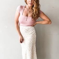 Audrey 3+1 Take The Time Midi Slip Skirt Clothing