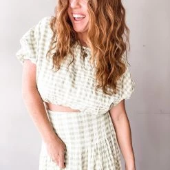 Mable Round Town Crop & Midi Skirt Set Clothing