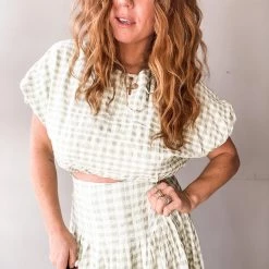 Mable Round Town Crop & Midi Skirt Set Clothing