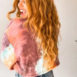 Audrey 3+1 Straight Up Tie Dye Top Clothing
