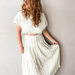 Mable Round Town Crop & Midi Skirt Set Clothing