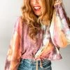 Audrey 3+1 Straight Up Tie Dye Top Clothing