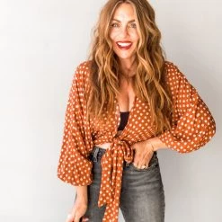 Audrey 3+1 Take Me To Brunch Mid Tie Top