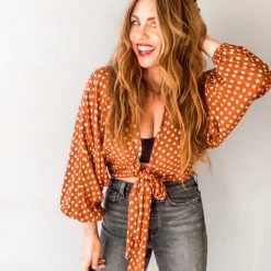 Audrey 3+1 Take Me To Brunch Mid Tie Top