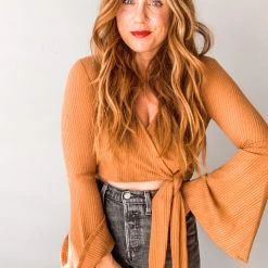 Audrey 3+1 Clothing Wrap It Up Buttercup Crop