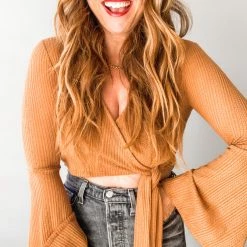 Audrey 3+1 Clothing Wrap It Up Buttercup Crop