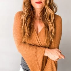 Audrey 3+1 Clothing Wrap It Up Buttercup Crop