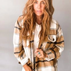 Trend Notes Clothing Bad Guy Plaid Oversized Jacket
