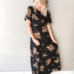 Saltwater Luxe The Blossom Short Sleeve Tiered Maxi Clothing