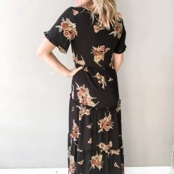 Saltwater Luxe The Blossom Short Sleeve Tiered Maxi Clothing