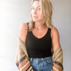 Audrey 3+1 Manhattan Ribbed Tank