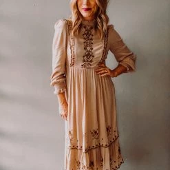 In Loom Clothing Sandstone Midi Dress