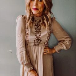 In Loom Clothing Sandstone Midi Dress