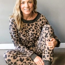 Hem & Thread Leopard Print Jogger Clothing