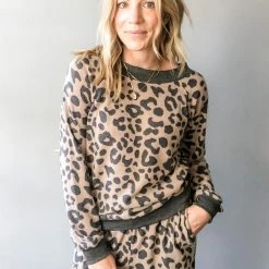 Hem & Thread Leopard Print Jogger Clothing