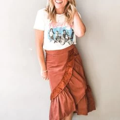 Listicle Clothing Cute As Corduroy Midi Skirt