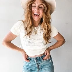 Lush Clothing Taylor Tie Back Knit Top