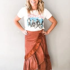 Listicle Clothing Cute As Corduroy Midi Skirt