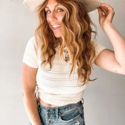 Lush Clothing Taylor Tie Back Knit Top