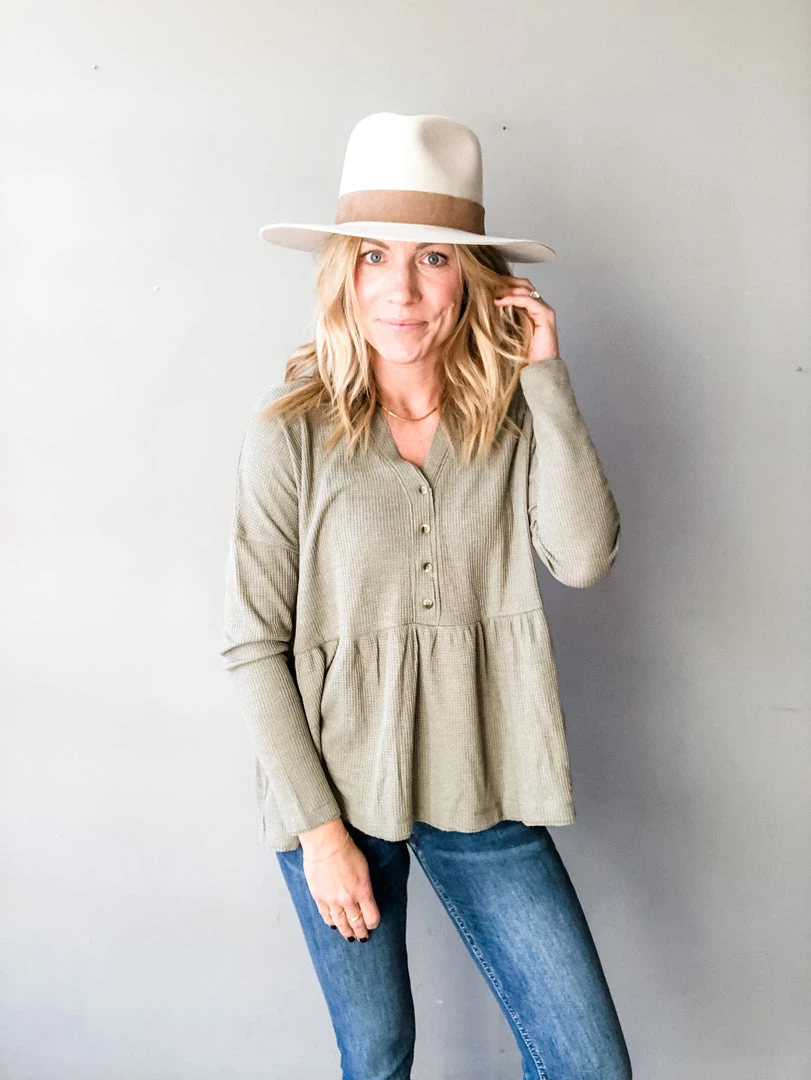 In Loom Clothing Waffle Knit Babydoll Top 4 In Loom Clothing Waffle Knit Babydoll Top