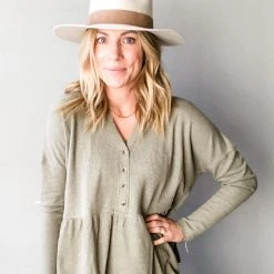 In Loom Clothing Waffle Knit Babydoll Top