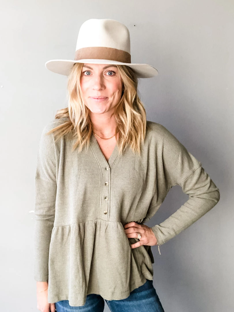 In Loom Clothing Waffle Knit Babydoll Top 2 In Loom Clothing Waffle Knit Babydoll Top