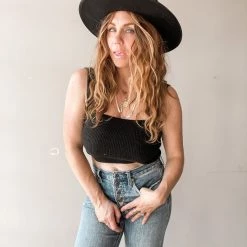 Lush Clothing Mariah Crop Knit Tank