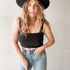 Lush Clothing Mariah Crop Knit Tank