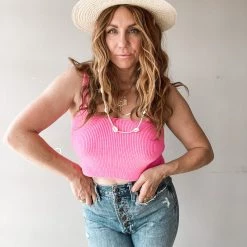 Lush Clothing Mariah Crop Knit Tank