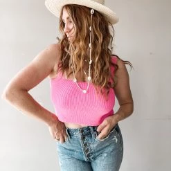 Lush Clothing Mariah Crop Knit Tank