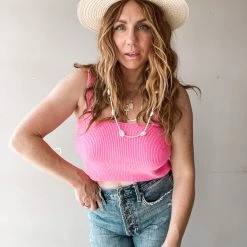 Lush Clothing Mariah Crop Knit Tank