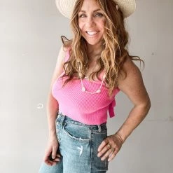 Lush Clothing Mariah Crop Knit Tank