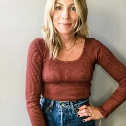 Audrey 3+1 Clothing Sissy Long Sleeve Crop