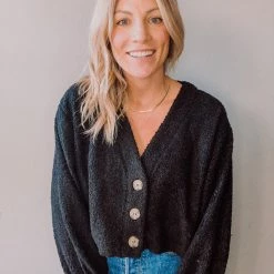 Audrey 3+1 Eclair Button Cardigan Clothing