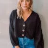 Audrey 3+1 Eclair Button Cardigan Clothing