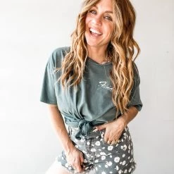 Audrey 3+1 Flower Power Denim Shorts