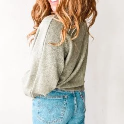 Trend Notes Clothing Olive You Dolman Puff Sleeve