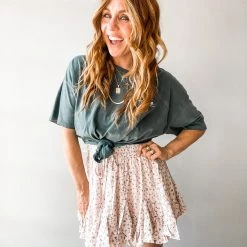 Audrey 3+1 Clothing Farmers Market Ruffle Skirt