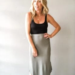 Wishlist Carpinteria Rib Midi Skirt Clothing