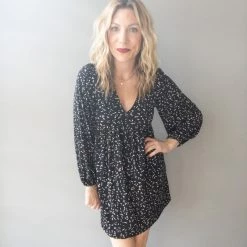 Audrey 3+1 Salt & Speckles Babydoll Dress Clothing