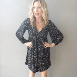 Audrey 3+1 Salt & Speckles Babydoll Dress Clothing