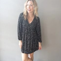 Audrey 3+1 Salt & Speckles Babydoll Dress Clothing