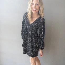 Audrey 3+1 Salt & Speckles Babydoll Dress Clothing