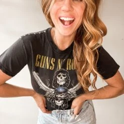 Bricky Guns N Roses Embellished Tee